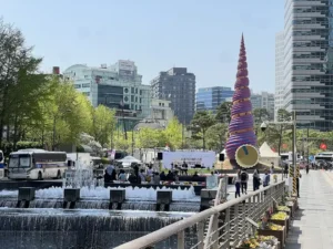 청계광장 과거 실사 사진, 2024년 촬영